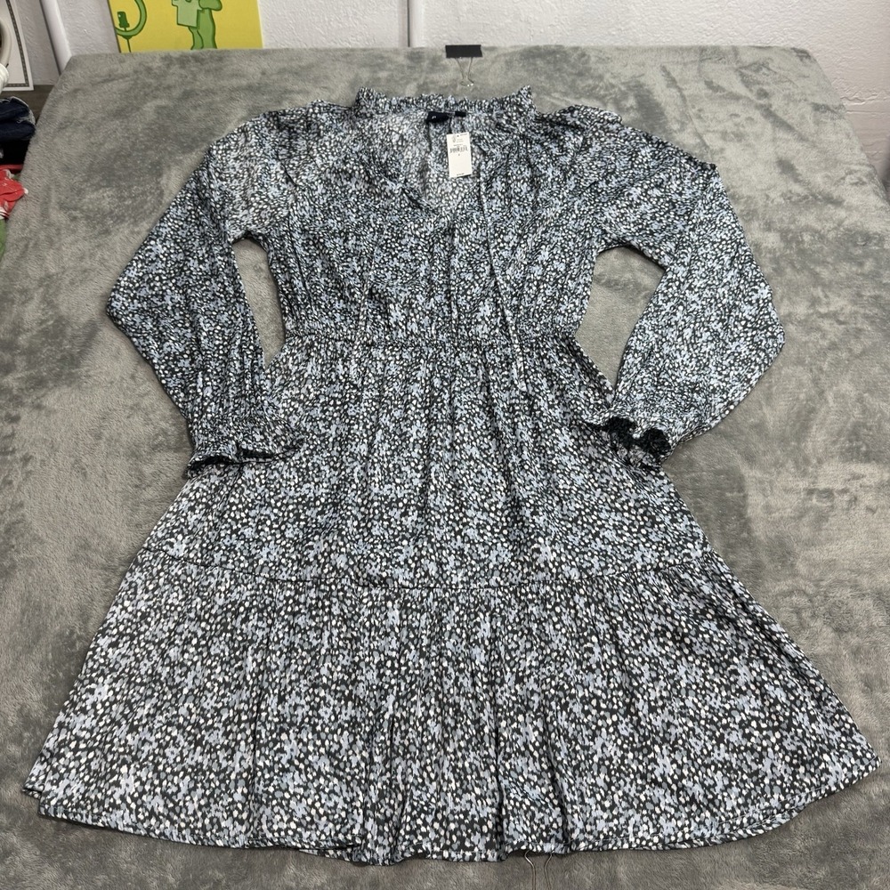 GAP NWT Floral 3 Tierd Longsleeve Mini Dress Size S Boho Summer Cottage Coastal